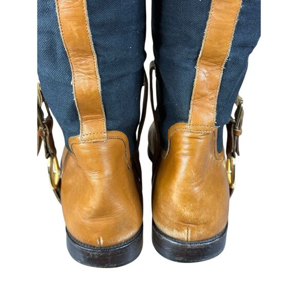 Ralph Lauren Black and Brown Over the Knee Boots - Picture 12 of 12